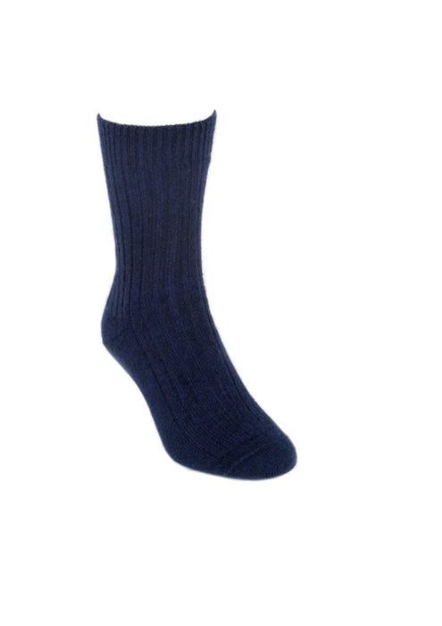 Lothlorian Knitwear Possum Socks Navy