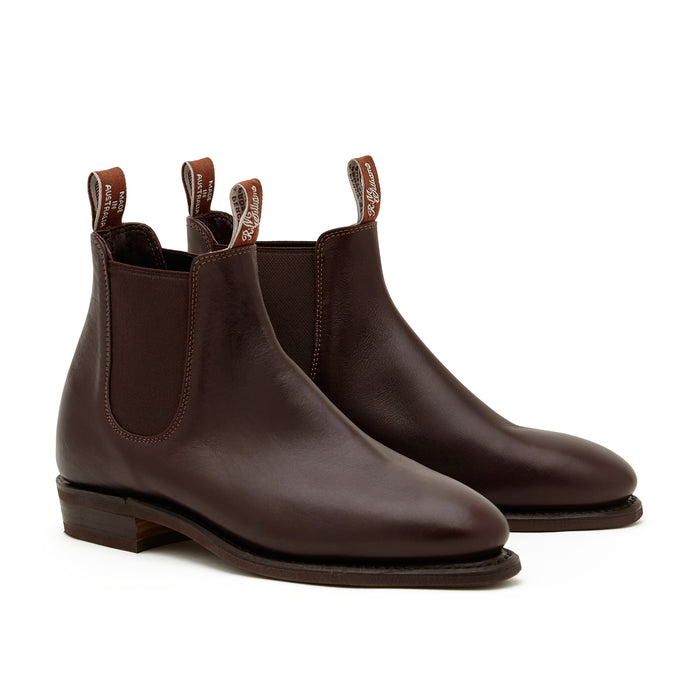 R.M.Williams Adelaide Boots Chestnut D Fit Rubber Sole